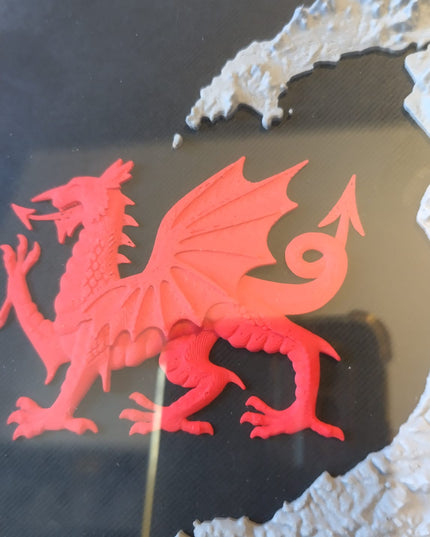 Welsh Map - topographical extreme detail