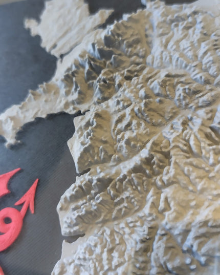 Welsh Map - topographical extreme detail