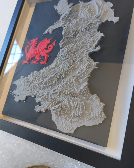 Welsh Map - topographical extreme detail