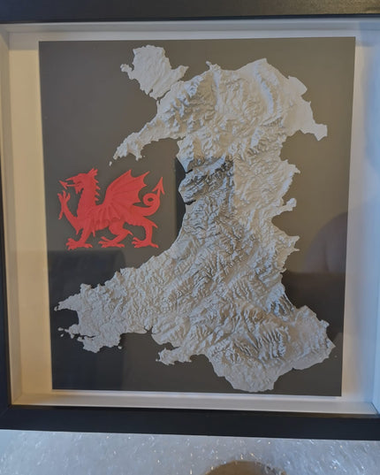 Welsh Map - topographical extreme detail