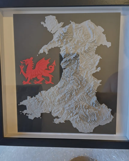 Welsh Map - topographical extreme detail