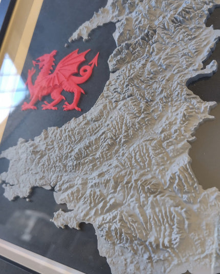 Welsh Map - topographical extreme detail