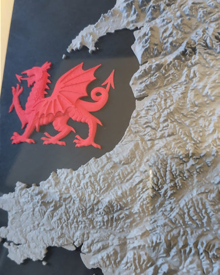 Welsh Map - topographical extreme detail