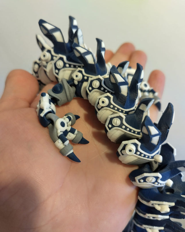 Flexi mech dragon - Navy frost theme