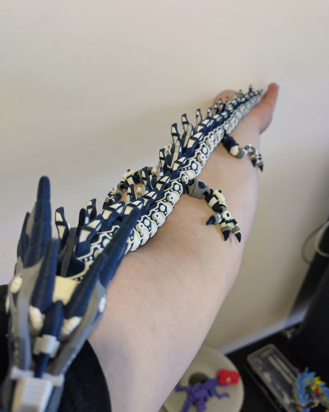Flexi mech dragon - Navy frost theme