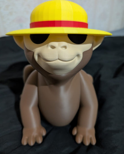 Monkey Toy / Decorative Toy – Cool Monkey with Straw Hat for Play or Display