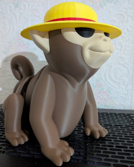 Monkey Toy / Decorative Toy – Cool Monkey with Straw Hat for Play or Display
