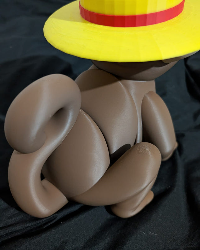 Monkey Toy / Decorative Toy – Cool Monkey with Straw Hat for Play or Display