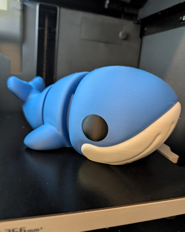 Whale Toy / Decorative Toy – Adorable White and Blue Whale for Play or Display