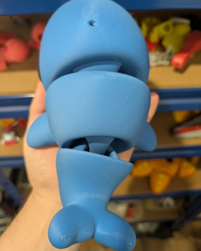 Whale Toy / Decorative Toy – Adorable White and Blue Whale for Play or Display