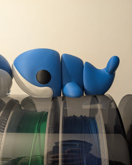 Whale Toy / Decorative Toy – Adorable White and Blue Whale for Play or Display