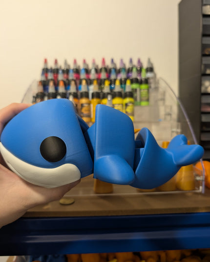 Whale Toy / Decorative Toy – Adorable White and Blue Whale for Play or Display