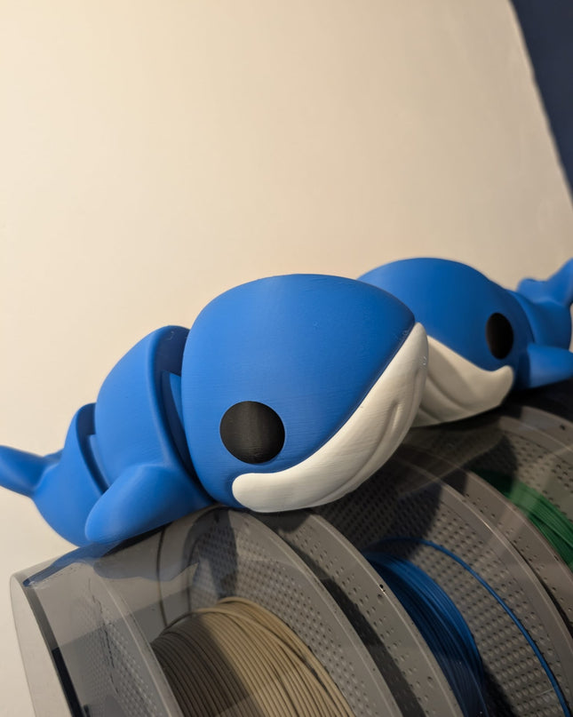 Whale Toy / Decorative Toy – Adorable White and Blue Whale for Play or Display