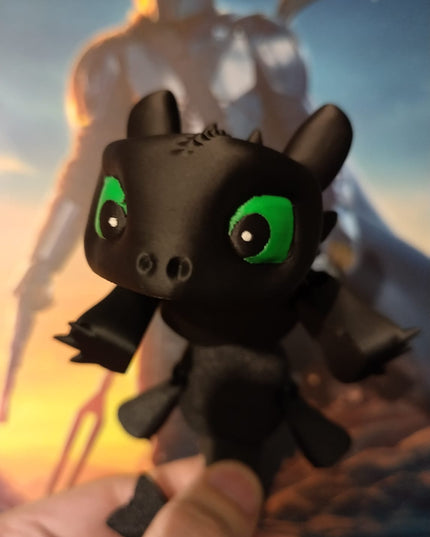 CUTE Toothless toy, movable arms legs - flexy dragon toy