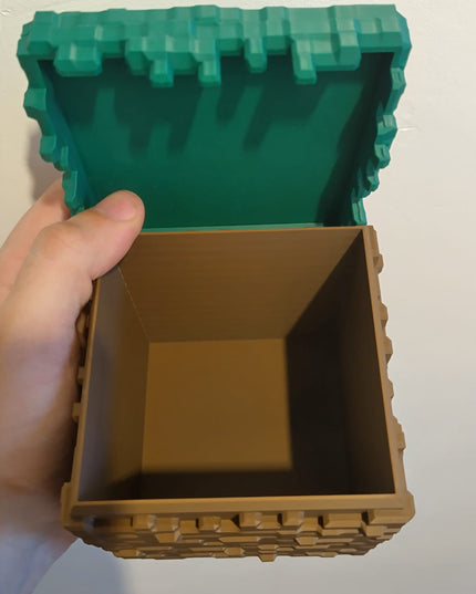 Giant Grass block pixel - with opening lid