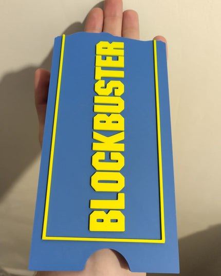 Blockbuster XL Ticket Plastic Plaque – 23cm smooth colour finish