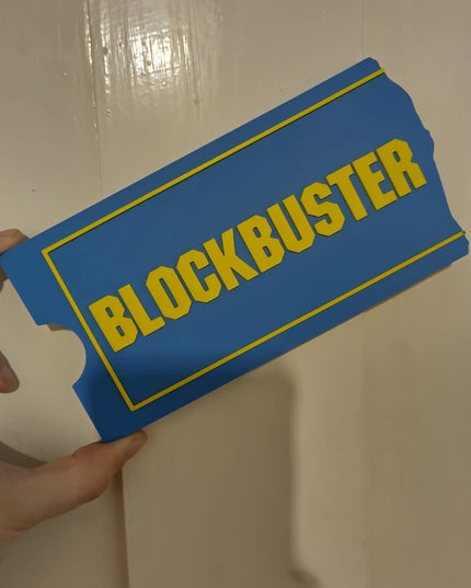 Blockbuster XL Ticket Plastic Plaque – 23cm smooth colour finish