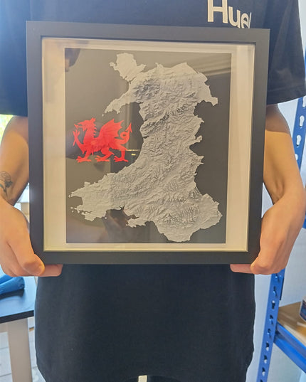 Welsh Map - topographical extreme detail