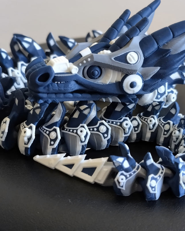 Flexi mech dragon - Navy frost theme