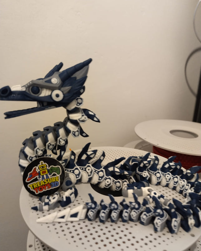 Flexi mech dragon - Navy frost theme